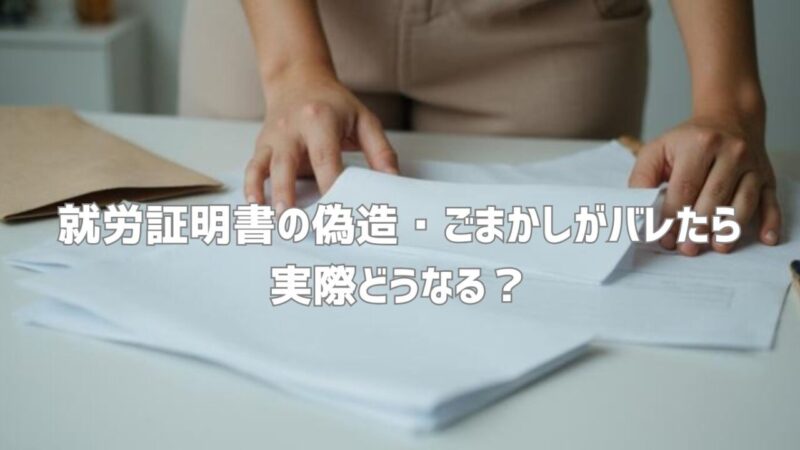 就労証明書の偽造・ごまかしがバレたら実際どうなる？