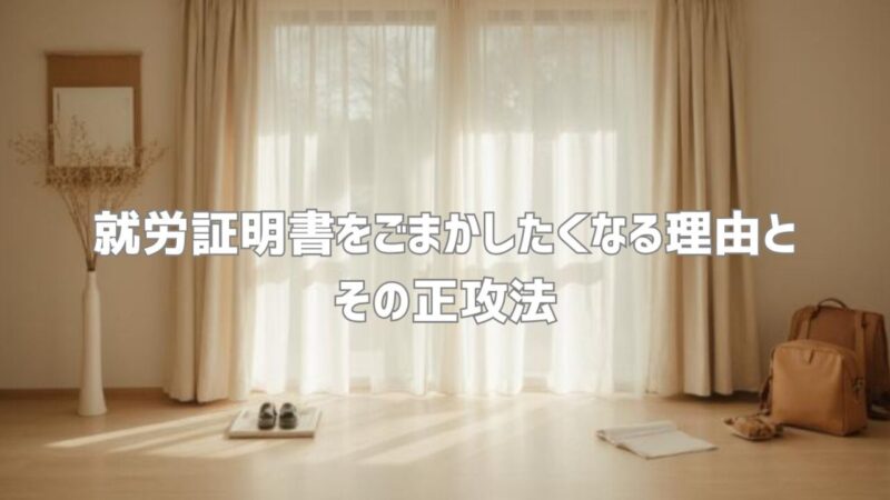 就労証明書をごまかしたくなる理由とその正攻法